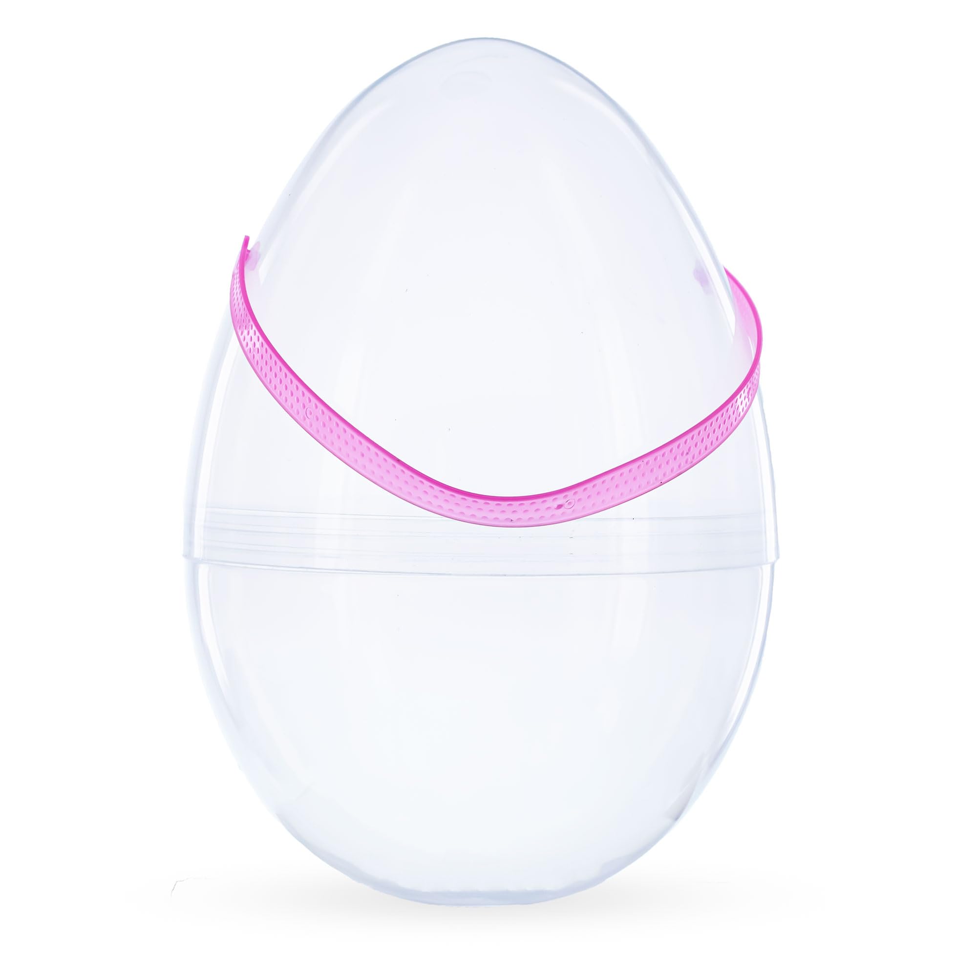 Set di 2 uova di Pasqua trasparenti in plastica jumbo con manici, 30,5 cm
