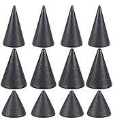 NBEADS 12 Stück 3 Größen Schwarze Holzkegel Ringhalter, Kegelförmige Fingerring ständer Ringständ...