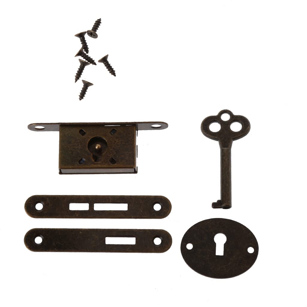 Tertioi Brown (Bronze) Wooden Box Latch Decorative Furniture Decor Drawer Wardrobe Cabinet Box Bronze Small
