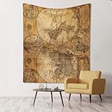 Photo Gallery amrewqyl arazzo con mappa del mondo, 152,4 x 129,5 cm, arazzo estetico da appendere alla parete Photo Gallery amrewqyl arazzo con mappa del mondo, 152,4 x 129,5 cm, arazzo estetico da appendere alla parete