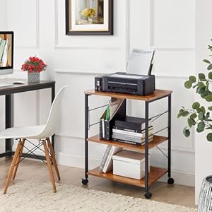 Mr IRONSTONE Microwave Cart 23.7'' for Small Space, 3-Tier Coffee Cart Rolling Kitchen Utility cart Microwave Stand on Wheels, Vintage Mr IRONSTONE Microwave Cart 237 for Small Space 3 Tier Coffee Cart Rolling Kitchen Utility cart Microwave Stand on Wheels Vintage