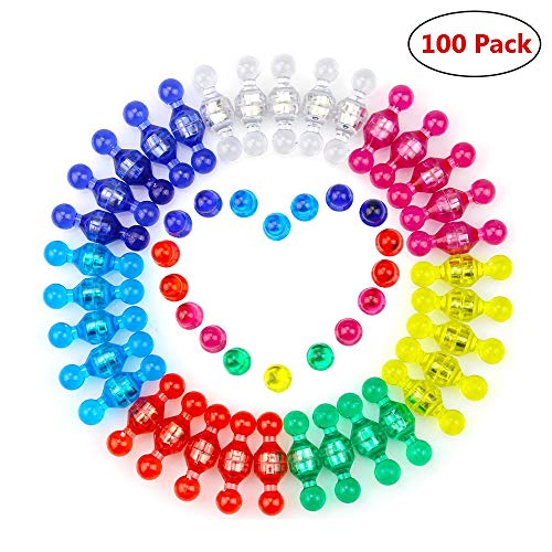 NYKKOLA 100u00a0unidades, color magnético imán de chinchetasu00a0u0096u00a0perfecto para mapa imanes, imanes de Pizarra, imanes de calendario, oficina imanes, y imanes de nevera