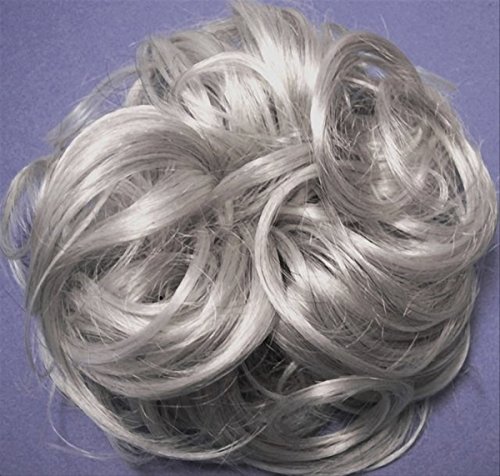 KATIE 7-inch Pony Fastener Hair Scrunchie - 51 Gray with 25% Brown