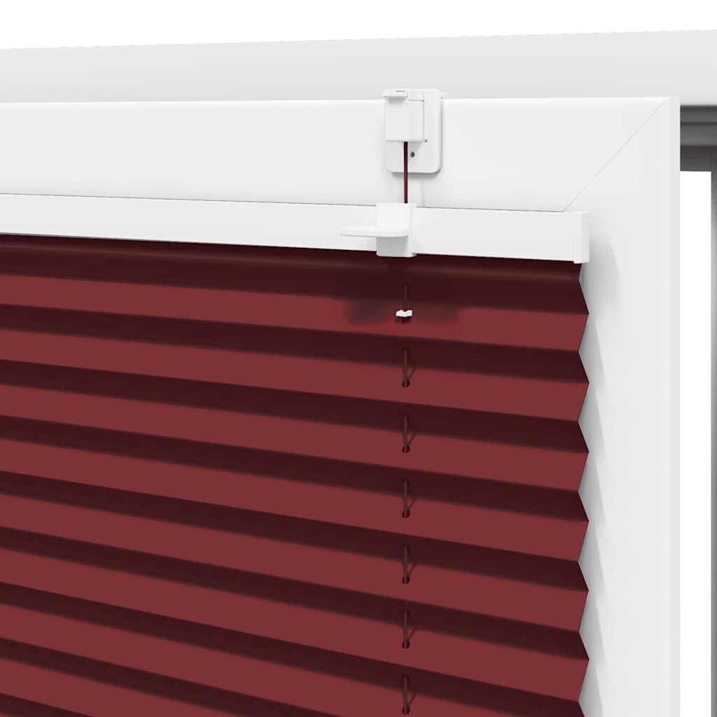 Generico Tenda Plissettata Rosso Bordeaux 120x200 cm Larghezza Tessuto,Trattamenti per finestre,Tende alla veneziana-4015266