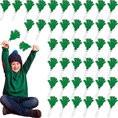 36 Pcs Green White Hand Clapper Noise Makers 7.5 x 3.5 Inch Noise Makers for Sporting Events Clappers Noisemakers for Birthday St. Patrick's Day Party Favors Classroom Prizes