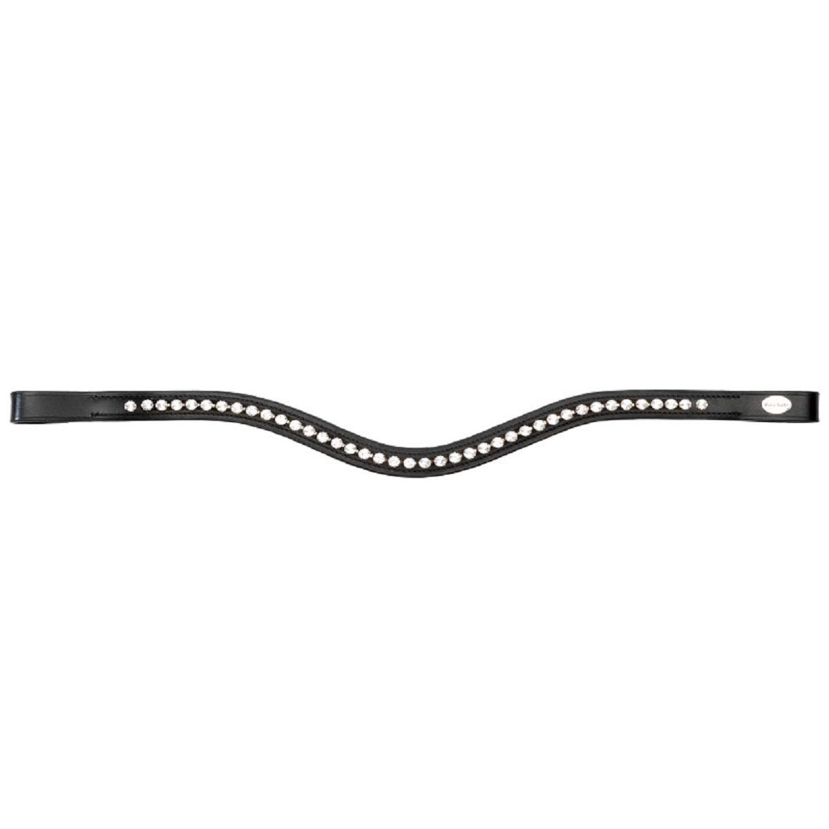 Kavalkade Stirnband Classic-Kandare, W, Schwarz, weiße Steine, weiß, Wamblut