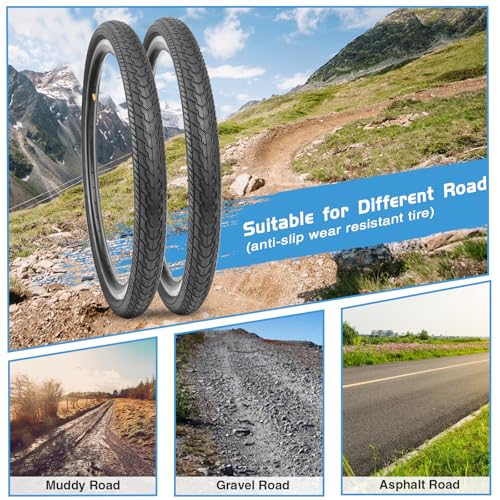 Pneus de rechange pliables 26x1.75 haute adhérence pour VTT et vélo de cyclotourisme - 7