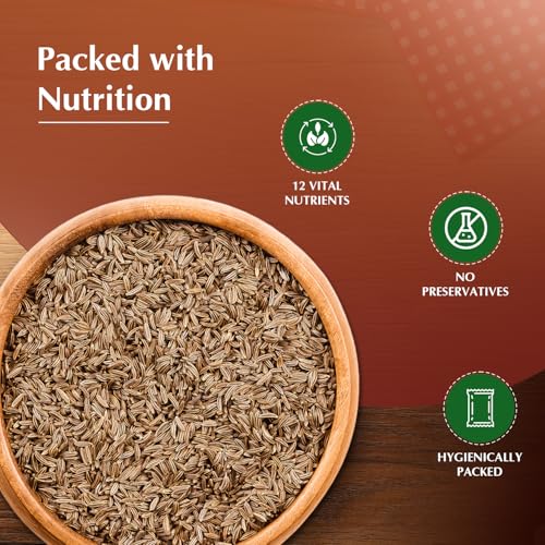 Image of Amazon Brand - Vedaka Cumin Whole | 500 g | Safed Jeera | No Added Colours or Preservatives