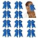 CN Girls Cheer Bow with Ponytail Holder for Cheerleading Girl Pack of 10, Electric Blue