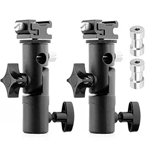 2Pack Anwenk Camera Flash Speedlite Mount Swivel Light Stand Bracket with Umbrella Reflector Holder for Camera DSLR Nikon Canon Pentax Olympus and other DSLR Flashes Studio Light LED Light