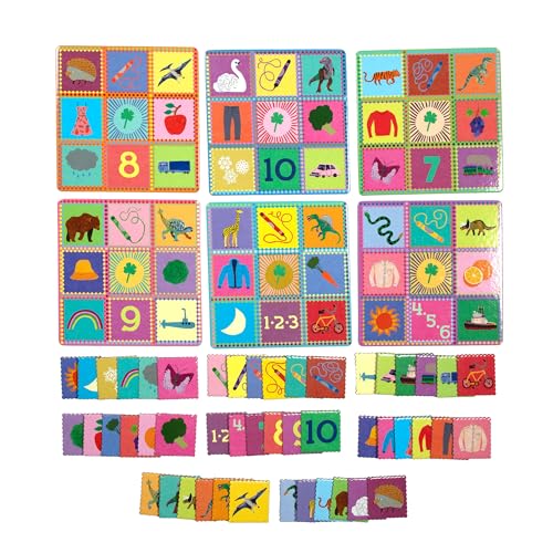 Image of eeBoo: Preschool Bingo Things I Know for Kids Ages 3+, Learning Game That Practices Sorting & Memory Skills While Building Recognition