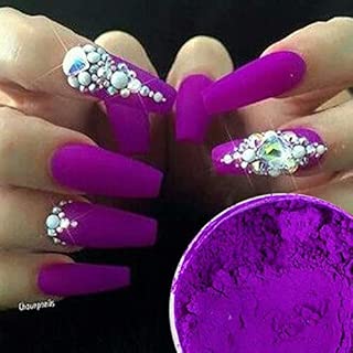 PURPLE pink NAIL PIGMENT POWDER neon purple RED VELVET MATTE NAIL florescent luminous chameleon Rainbow glitter sequin pink purple shimmer powder glitter dust acrylic NAIL ART nail flakes - coolthings.us