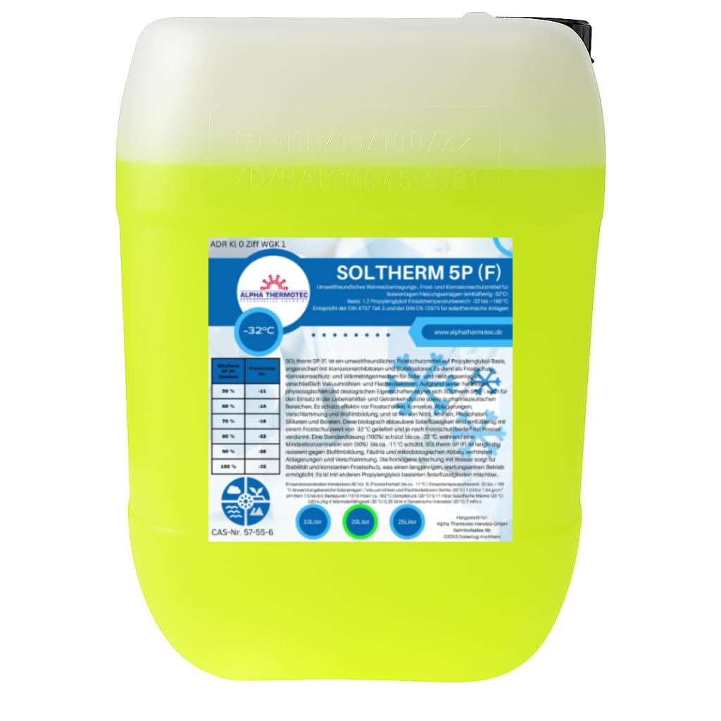 Solarflüssigkeit 20 l gelb Gemisch bis -32° C Frostschutz, Solarfluid, Solarliquid, Wärmeträgermedium