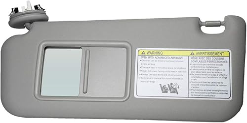 Reemplazo de visera solar izquierda para Toyota RAV4 con techo corredizo y luz de tocador 2006 2007 2008 2009 2010 2011 2012 2013 (gris)