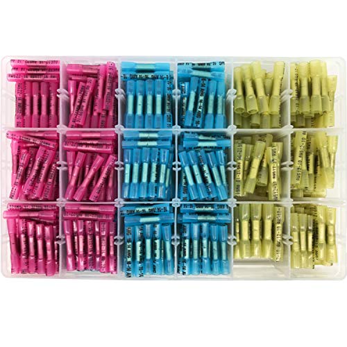 Class A, 660 PCS Heat Shrink Butt Connector, 10~12 14~16 18~22 AWG Electrical Butt Wire Connectors - Insulated Crimp Waterproof Butt Splice Terminal for Marine Automotive - Thumbnail 3