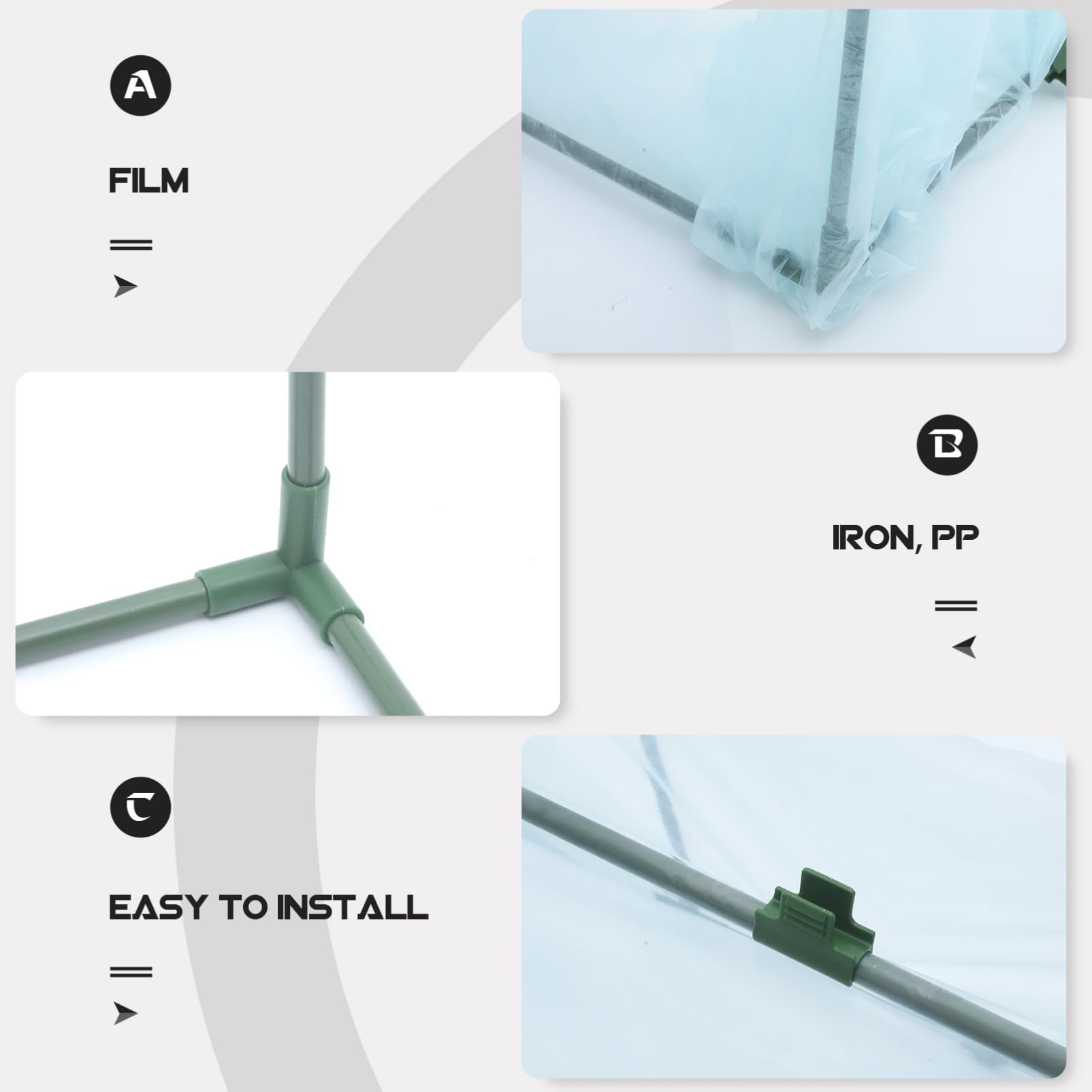 Hemobllo 1 Ensemble Supports pour Jardin Abri de Chaleur de Pluie pour Plantes Fleurs
