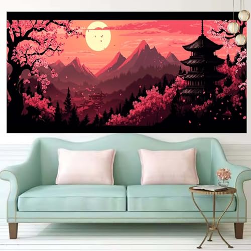 Broderie diamant painting Japan art canvas kit complet de 60x150cm T484