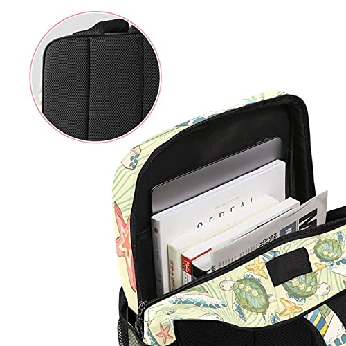 Sac à dos imprimé tortue original avec grand compartiment pour ordinateur - 3