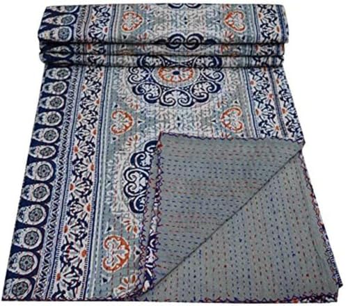 Edredón de algodón indio artesanal colcha tradicional de mandala alta calidad 3