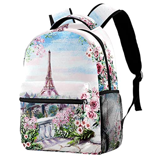 Sac à dos ordinateur portable homme femme grand volume décontracté noir motif flamant