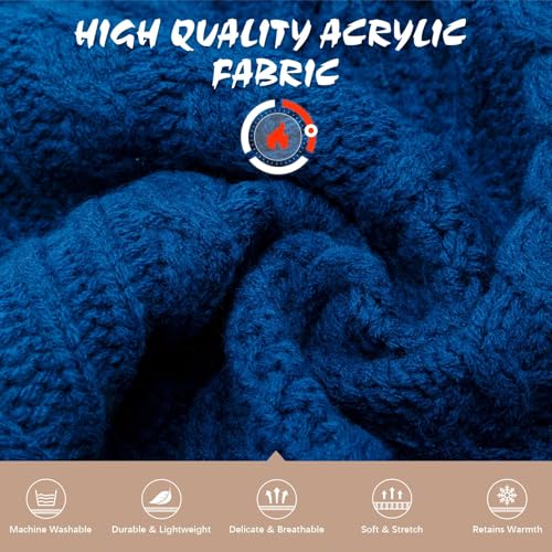 Image of BINGPET Dog Sweater for Small Medium Dogs, Turtleneck Knitted Clothes
