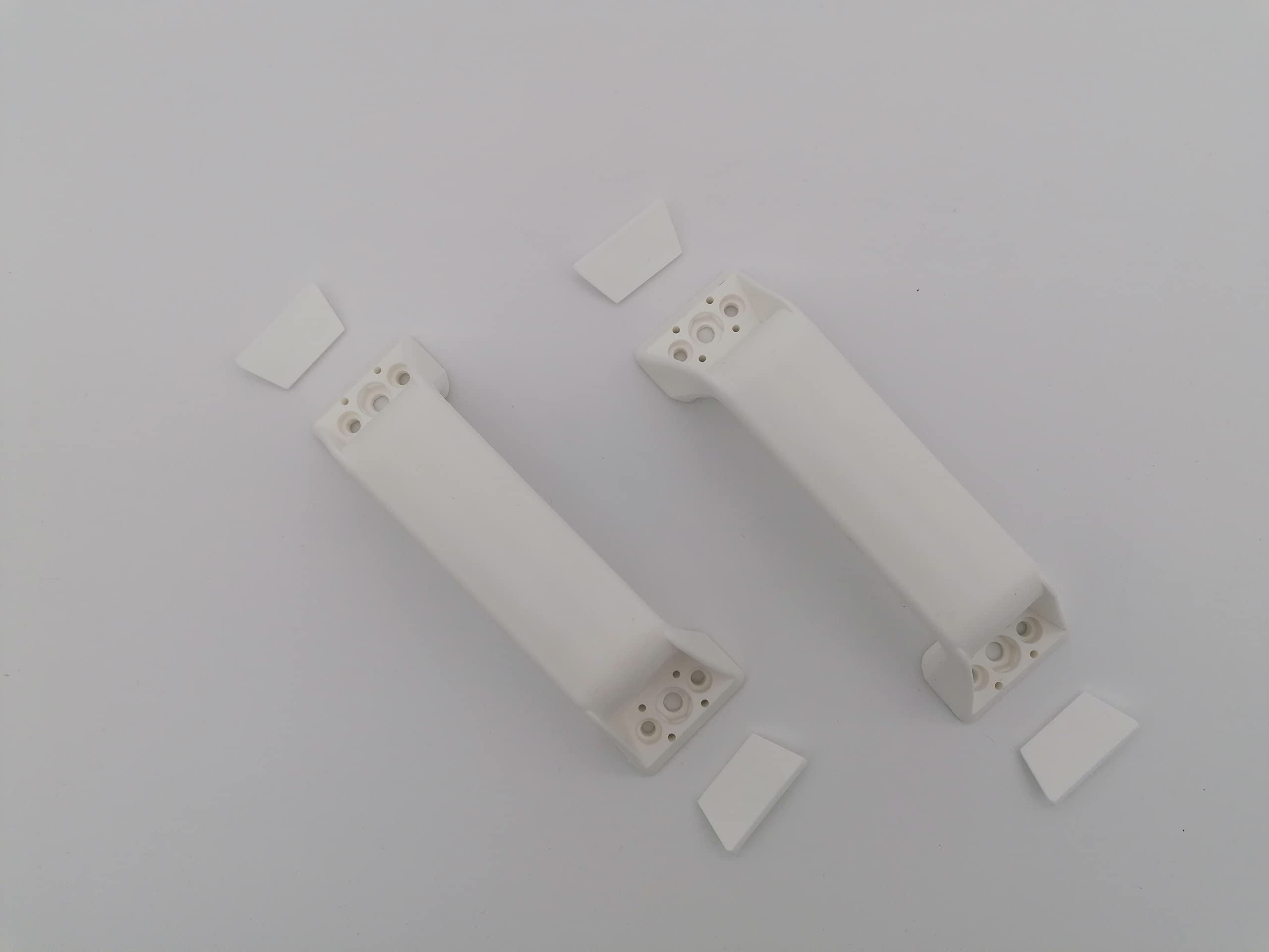 CR-MOESANCO® Set di 2 maniglie di parcheggio per roulotte o rimorchio bianche