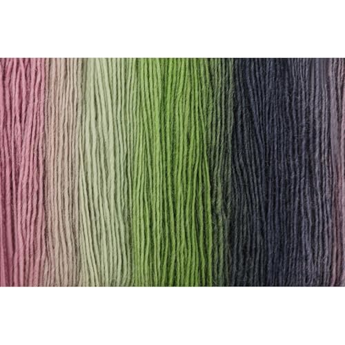Image of NICEEC 3 Skeins Rainbow Soft Yarn 100% Wool Gradient Multi Color Yarn for Crocheting Knit Total Length 180mx3(196ydsx3,50gx3)-7#