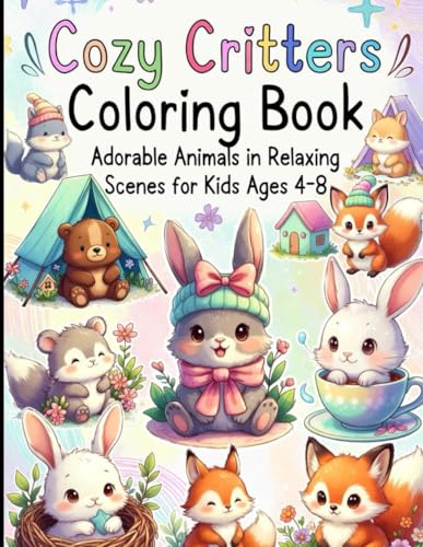 Cozy Critters Coloring Book: Adorable Animals in Relaxing Scenes for Kids Ages 4-8 | für 9,18 EUR bei amazon.de Bild: Cozy Critters Coloring Book: Adorable Animals in Relaxing Scenes for Kids Ages 4-8 | für 9,18 EUR bei amazon.de