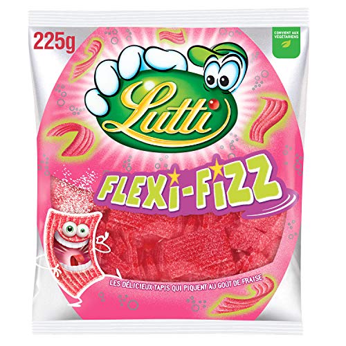 Lutti Fraise Flexi-Fizz Fili Tubs, 225 g