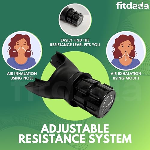 Image of FitDaDa Lungs Exercise Equipment - Breathing Trainer,Breathing Exercise Machine,and Lung Exercise Device for Enhanced Respiratory Health,Lung Strengthening,Sports Performance & Wellness|Easy to Clean