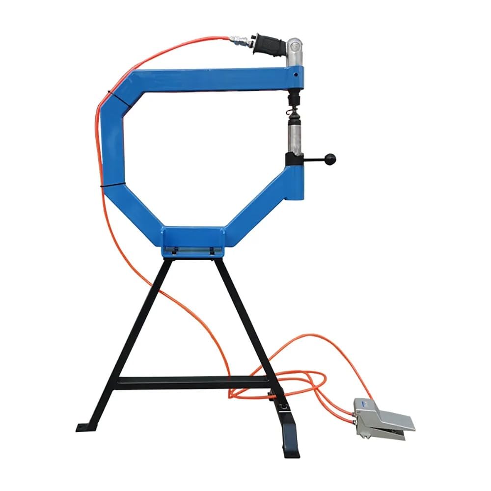 Marteau pneumatique pour le travail des métaux, outil de moulage de tôle avec pédale et support en fonte, pièces de 1", 2", 3", pour un traitement précis de l'acier inoxydable