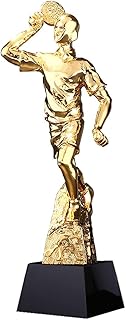 BAFAFA Table Tennis Trophy, Golden Sports Event Trophy, Honor of Winners, A Trophy Gift Box can be Customized, Testimony of Winners (Color : Gold, Size : 29 * 8cm) Trophy