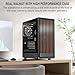 FOIFKIN M1 PC Case -Walnut Front pane Pre-Installed 4 PWM ARGB Fan, ATX Mid-Tower Gaming PC Case, with Type-C,FOIFKIN (Black, M1)