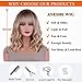 ANESHE 14 Inches Blonde Wig for Women Girls Ash Blonde Wig Short Curly Wig Synthetic Wig with Bangs Ombre Blonde Wig for Daily Cosplay Party
