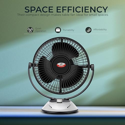 Image of HM Wave Table Fan P1 300 MM Home & Office | Ultra High Speed 12 Inch 3 Blade | High Air Delivery | 3 Speed Setting | Star Rated Teble Fan | 1 Year Warranty 【BLACK】