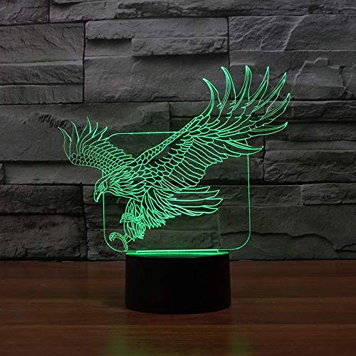 Lampe de chevet Aigle 3D mignonne pour veiller sur le sommeil des enfants