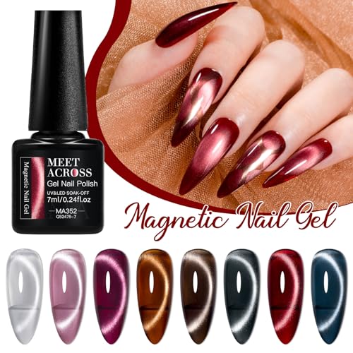 Set de 12 esmaltes de gel Cat Eye MEET ACROSS miniatura 2
