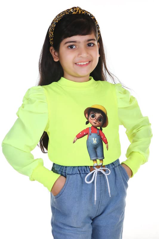 Image of Stylish and Fancy Puff Full Sleeve Tops for Girls Kids