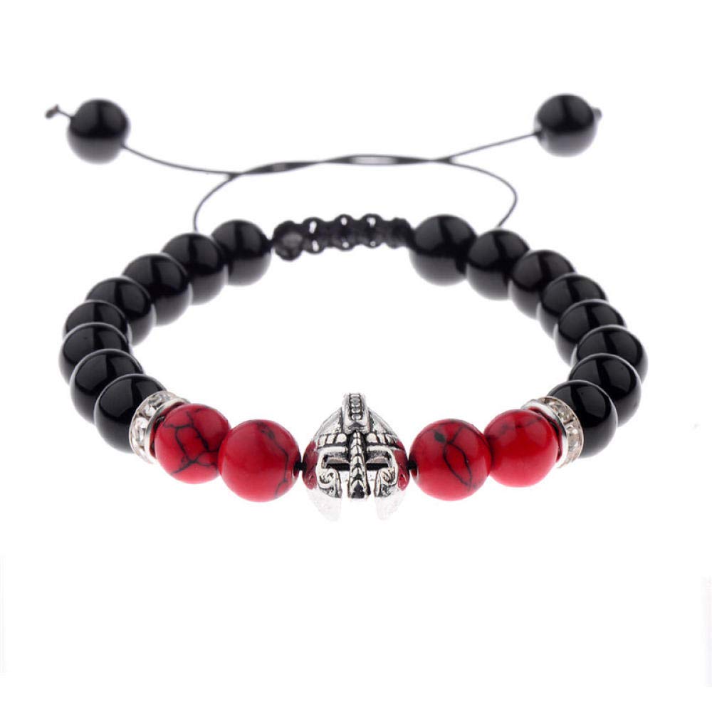 Steinarmband, Naturstein gewebtes Perlen Armband Mode Vulkanstein Achat Perlen Seil Elastisches Armband Natursteinhelm Accessoires Perlen Armband Personalisierte Kleidung Accessoires Schmuck Schmuck