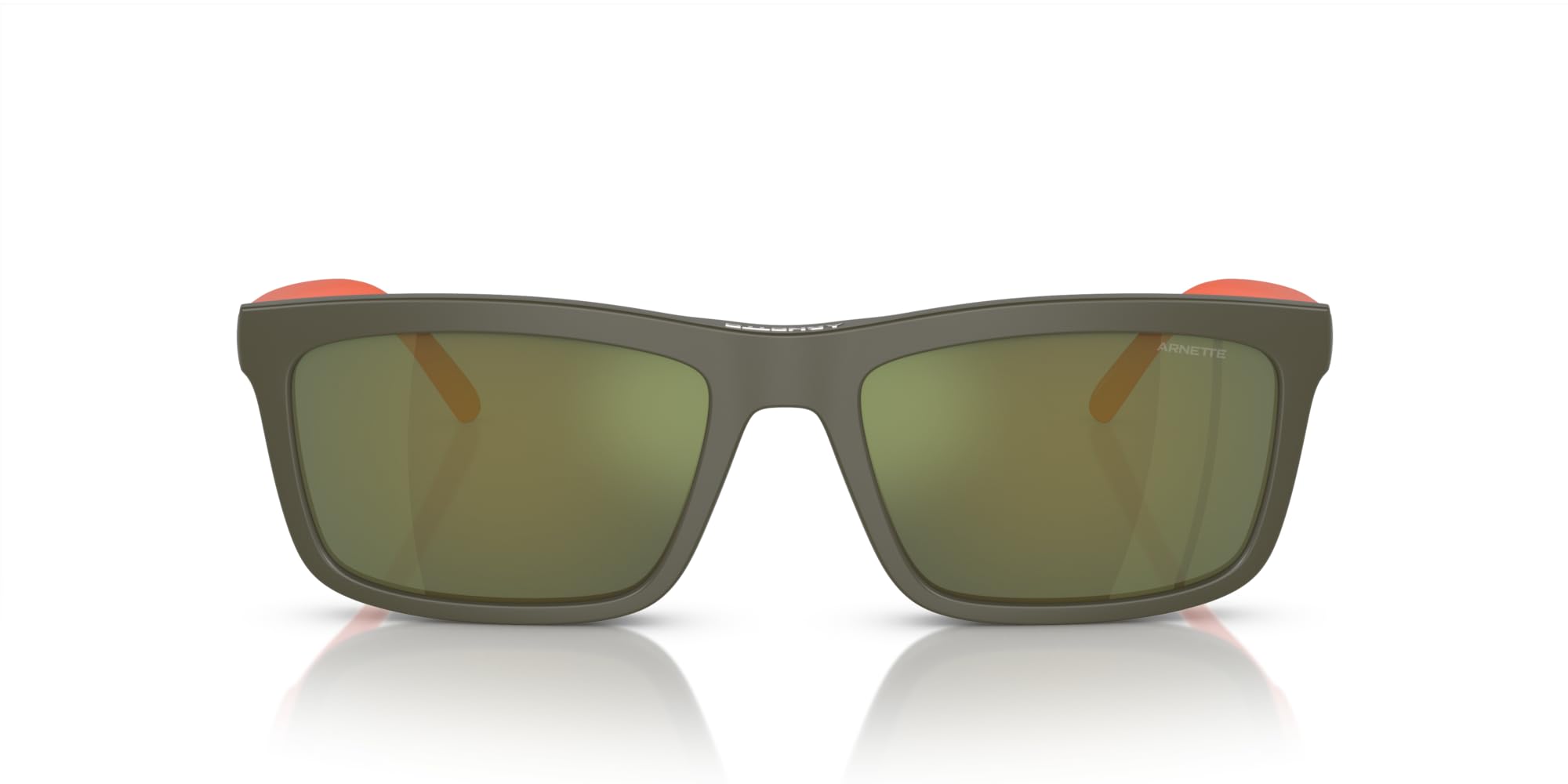 Arnette Men's AN4333 Hypno 2.0 with Sun Clip-Ons Rectangular Prescription Eyewear Frames, Matte Military Green/Demo Lens, 55 mm