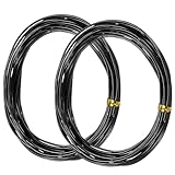Bonsai Wire 2 Roll Black 1.5mm Aluminum Bonsai Training Wire for Fine Trunk (65 Feet Total)