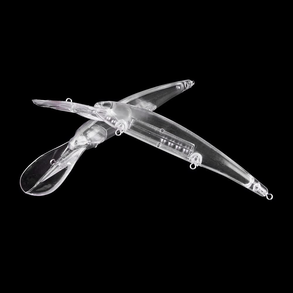 Lot de 50 leurres de pêche vierges articulés de 15 cm et 16,7 g - Couleur : blanc