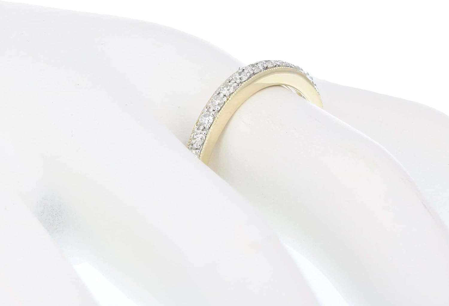 VIR JEWELS 1/5 cttw to 1 cttw Diamond Wedding Band For Women, Milgrain Diamond Wedding Band in 14K Gold Prong Set, Size 4.5-10