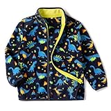 EIGIOO Toddler Fleece Jacket Kids Lightweight Outerwear Boys Girls Long Sleeve Fall Spring Coat 2-12 Years