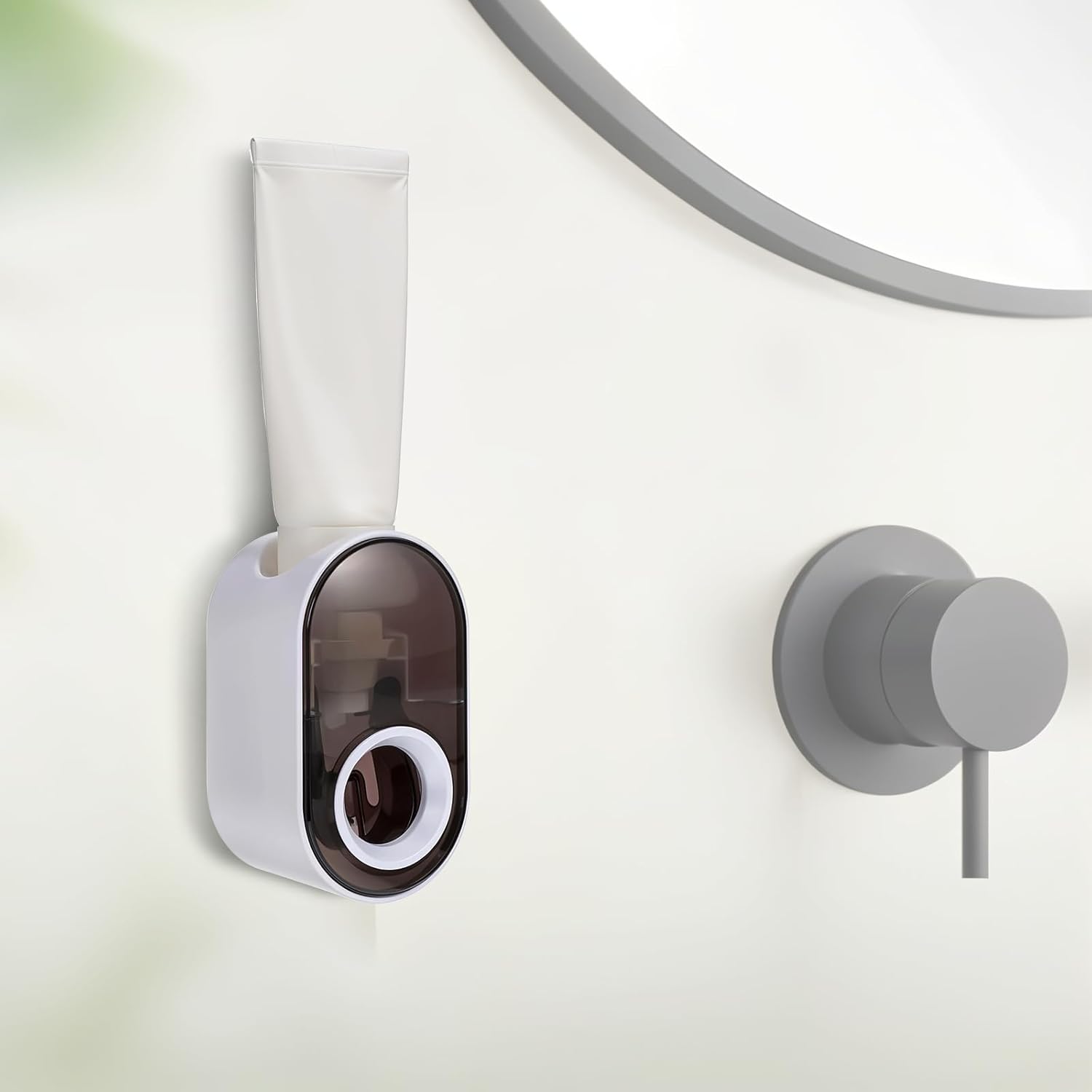 Toothpaste Dispenser Automatic Toothpaste Squeezer Wall Mounted for Bathroom Automatic Toothpastes Squeezer with Super Sticky Suction Pad for Kids and Adult