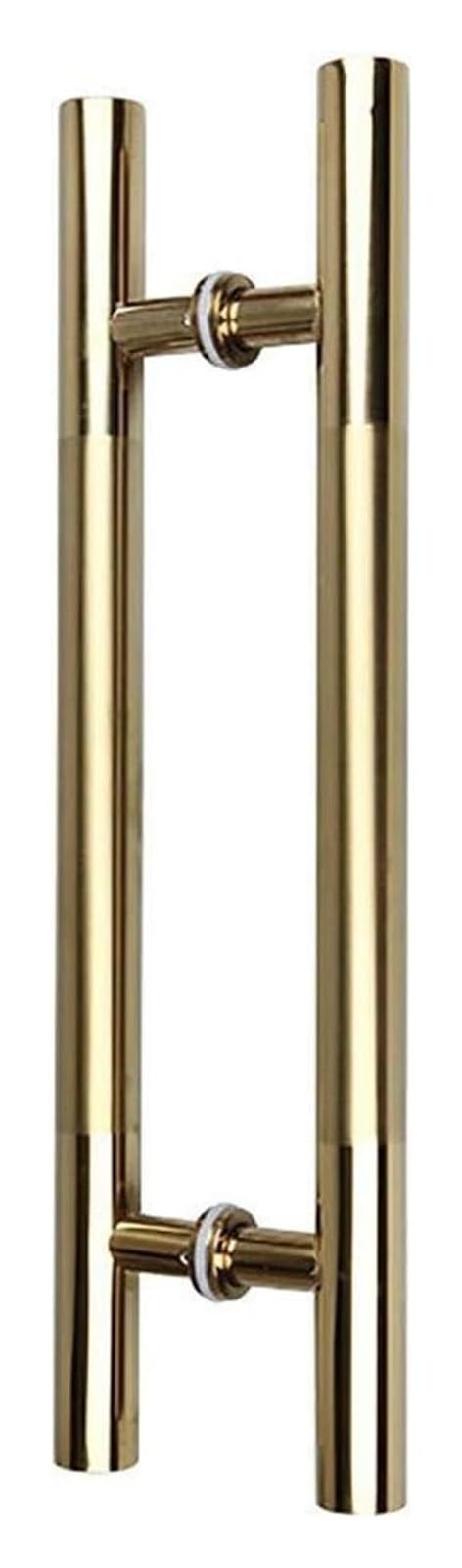 Stainless Steel Round Tube Glass Door Handle Gold Multiple Sizes(800x500mm)