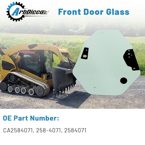 Image of 258-4071 Front Cab Door Glass Fits for Caterpillar CAT C-Series | 246C 256C 262C 272C 272D 277C 279C 287C 289C 297C 299C 299D, 2584071