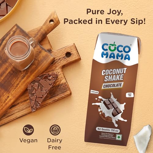 Image of Coco Mama Coconut Shake Chocolate, 250ml| Pack of 1| Rich, Creamy Dairy Free Beverage|Contains Dietary Fiber & Minerals| Supports Healthy Digestion|No Added Colours & Preservatives