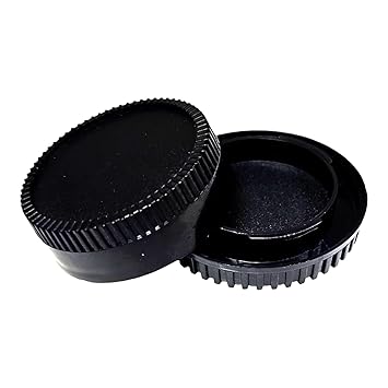 SHOPEE Front Body Cap and Rear Lens Cap Cover for Nikon D7500 D7200 D7100 D7000 D5600 D5300 D5200 D5100 D3500 D3400 D3300 D3200 D3100 D850 D810 D800 D750 D600 D90 D80 More Nikon F Mount DSLR and Lens
