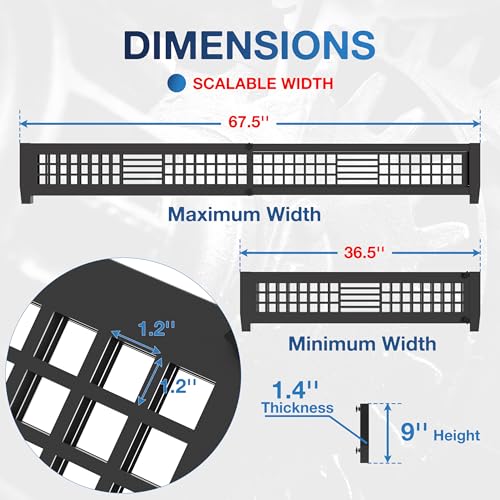 TOPICK Adjustable Truck Bed Divider, Expandable Steel Cargo Organizer Panel by TOPICK - Used condition - Image 2